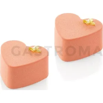 Kuchyňská sůl Silikonová forma na monoporce - Sq086 srdce, srdíčka | SILIKOMART, 60x40