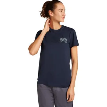 Dámské tričko Icebreaker Wmns Merino 150 Tech Lite SS Tee Adventure Ride, Midnight navy L + Dárek a Doprava zdarma