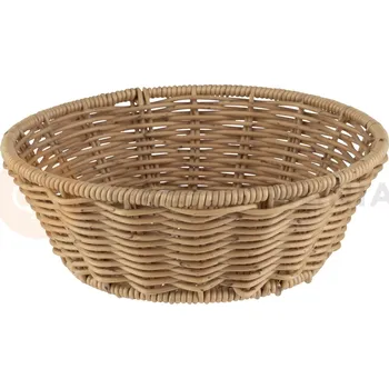 Kulatý košík na pečivo 200x70 mm, béžový | APS, Cove