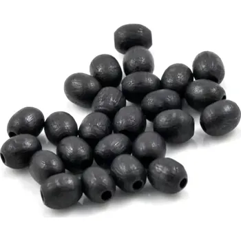 Korálek Korálky dřevěné černé 6/7,5 – 25 ks