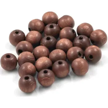 Korálek Korálky dřevěné hnědé pr. 8 mm – 25 ks