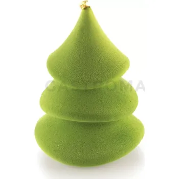 Čokoládová tyčinka Tepelně tvarovaná forma na čokoládu - Zimní radovánky, vánoční stromeček | SILIKOMART, 3D Choco Figures C+P