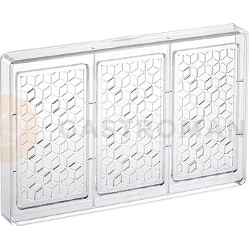 Čokoládová tyčinka Polykarbonátová forma na pralinky, 275x175 mm | MARTELLATO, Kube