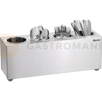 Příbor Zásobník na příbory pro 4 šálky, nerezová ocel | BARTSCHER, BK40L