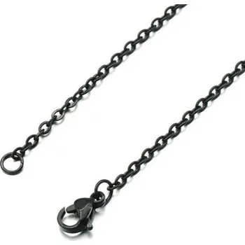 Řetízek Přívěskynakrk.cz Ocelový tenký řetízek černý 1MM/50CM