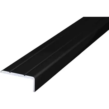 Stavební profil Schodový samolepicí profil černý 24,5 x 10 mm, 1 m