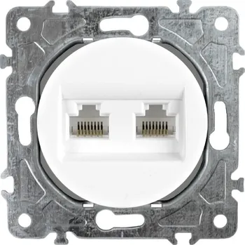 Elektrická zásuvka Elhard Rondo RD2022W internetová zásuvka 2x RJ45, bílá