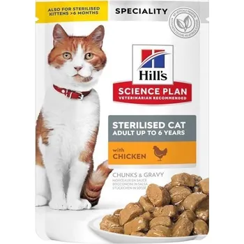 Pro kočku Hill's Science Plan Feline Adult Sterilised Chicken kapsička 12 x 85 g