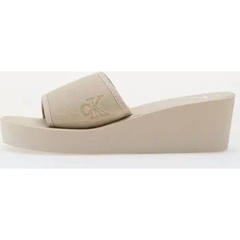 Dámské tenisky Tenisky Calvin Klein Jeans Beach Wedge Slide Ca Beige EUR 39