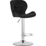 Barová židle WEST VELVET, černá