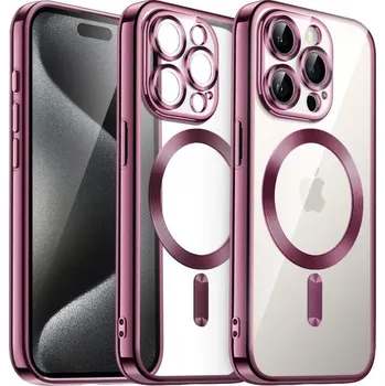 Pouzdro na mobilní telefon Kryt iPhone 15 Pro Max, Nexeri MagSafe růžový