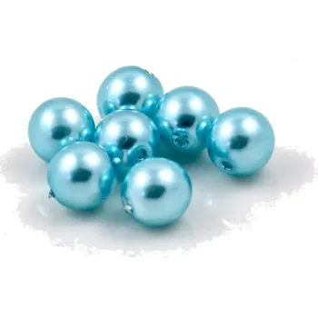 Korálek Skleněné perly korálky 6mm modré – 15 ks