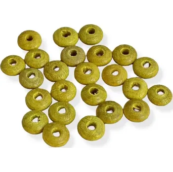 Korálek Korálky dřevěné rondelky žluté - bal. 100 ks