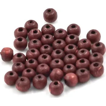 Korálek Korálky dřevěné čokoládové 5mm – 40 ks