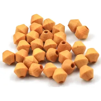 Korálek Korálky dřevěné SV oranžové 6/6 mm – 30 ks