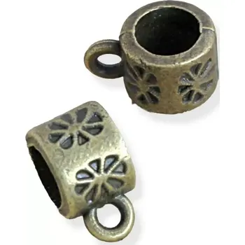 Materiál na výrobu šperku Korálek s očkem starozlatý - 2 ks