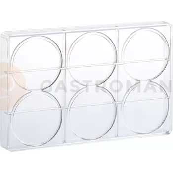 Čokoládová tyčinka Polykarbonátová forma na pralinky, 275x175 mm | MARTELLATO, Circle 75