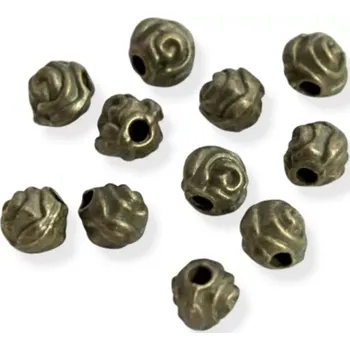 Materiál na výrobu šperku Poupátko - korálek 5mm starozlato - 4 ks