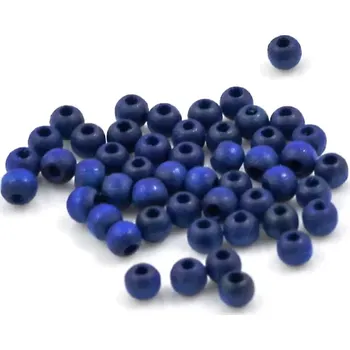 Korálek Korálky dřevěné TM modré 4mm – 50 ks