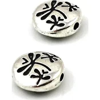 Materiál na výrobu šperku Kovový korálek vážky – 2 ks