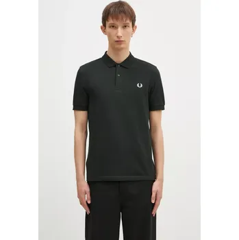 Pánské tričko Bavlněné polo tričko Fred Perry zelená barva, M6000.T50, S, 79X