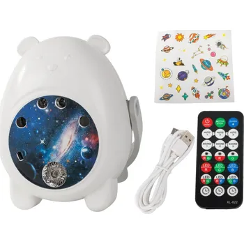 Dětské svítidlo VERK GROUP Projektorový medvěd – interaktivní noční lampička pro děti