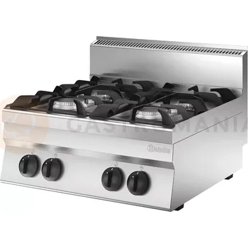 Plynová kartuše Plynový sporák, 4 hořáky, 800x650x295 mm | BARTSCHER, Seria 650