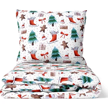 Povlečení DARRÉ Bavlněné povlečení Vánoční tradice Velikost: 140 x 200 + 70 x 90