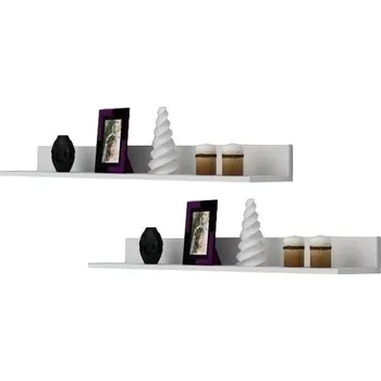 Obývací stěna Police FARGONA (2 ks), bílá, 5 let záruka + PROVĚŘENO zákazníky + vyzvednutí ZDARMA