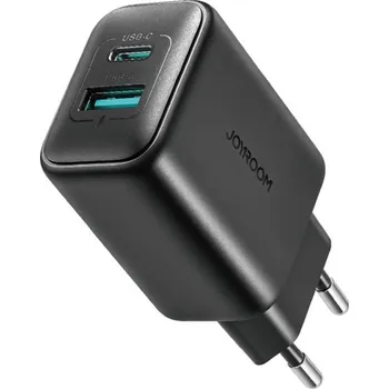 JOYROOM JR-TCF13 rychlonabíjecí adaptér s porty USB-C / USB-A - 25W - černý
