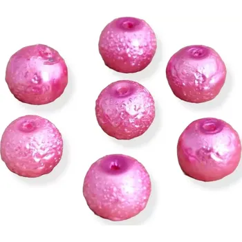 Korálek Voskové perle vroubkované růžové 7mm - 20 ks