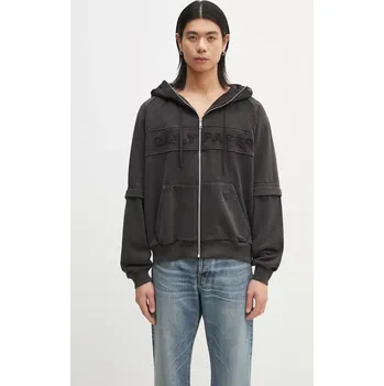 Pánská mikina Bavlněná mikina Daily Paper Garment Wash Jacket, XXL, černá, 99X