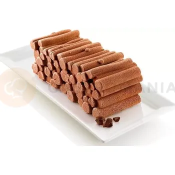 Kuchyňská sůl Forma na dorty, rolády a zmrzlinové dezerty - dřevěné trámky, Foret 240x100x83 mm | SILIKOMART, 3D Range