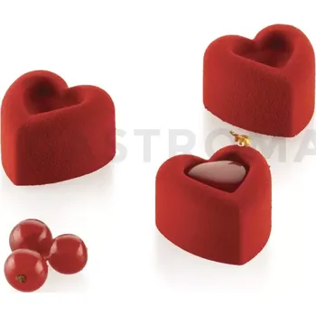 Kuchyňská sůl Silikonová forma na monoporce - SF089 ve tvaru malého srdce | SILIKOMART, SiliconFlex