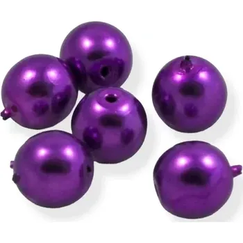 Korálek Voskové perle fialová TM-II 6mm - 15 ks