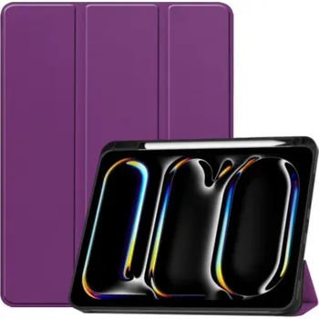 Pouzdro na mobilní telefon Pouzdro z PU kůže s prostorem na Apple Pencil a funkcí uspání pro iPad Pro 11" (2024/2025) - fialové
