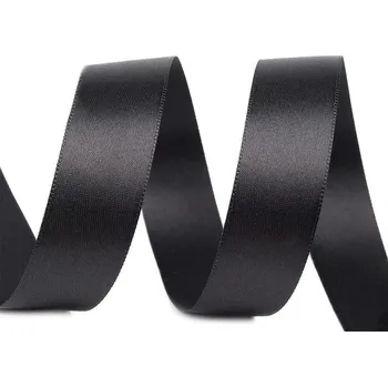 Stuha STUHA a. s. Dobruška Atlasová stuha 24 mm 103900 černá 5 m