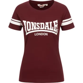 Dámské triko Lonsdale Lonsdale tmavě červená 2157287