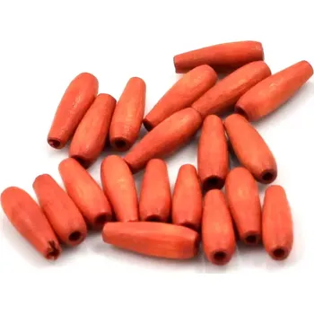 Korálek Korálky dřevěné oranžové 4/12 – 20 ks