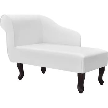 Zahradní lehátko zahrada-XL Lenoška bílá umělá kůže 242405