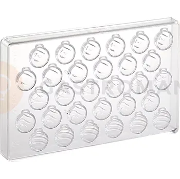 Čokoládová tyčinka Polykarbonátová forma na pralinky, 275x175 mm | MARTELLATO, Spheres