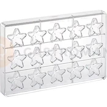 Čokoládová tyčinka Polykarbonátová forma na pralinky, 275x175 mm | MARTELLATO, Star