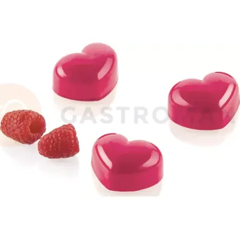 Výrobník cukrové vaty Tritanová forma na čokoládové pralinky - Cuore 01, srdce | SILIKOMART, CHOCADO C+P