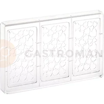 Čokoládová tyčinka Polykarbonátová forma na pralinky, 275x175 mm | MARTELLATO, Love