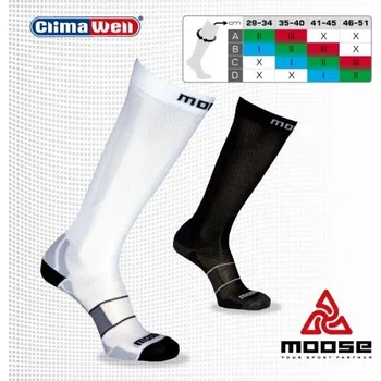 Pánské ponožky COMPRESS ONE EXTRA kompresní podkolenky Moose černá XS