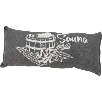 Dekorativní polštářek BELUTO Polštář do sauny - černý 50x22cm
