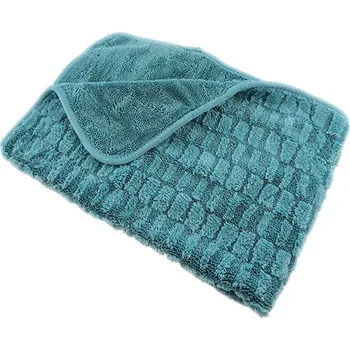 Mycí kartáč na vozidlo Zerda Checker Drying Towel 50x75cm 950GSM - hybridní, extra savý sušící ručník Tyrkysová
