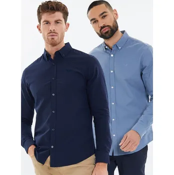 Pánská košile Košile Threadbare Navy 1097757 Medium