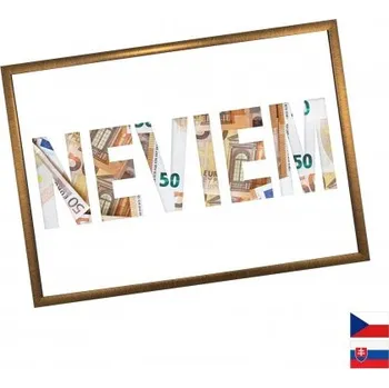 Žertovný předmět Rámeček na darování peněz - NEVÍM, Nápis slovensky, Rámeček 905 - bronzová , promoce - dárek k promoci