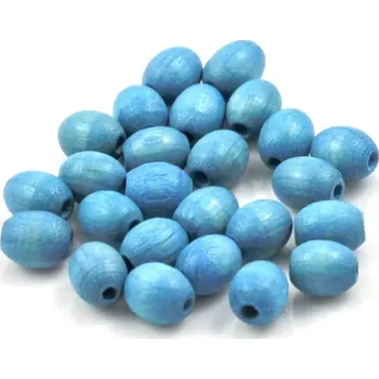 Korálek Korálky dřevěné tyrkysové 6/7,5 – 25 ks